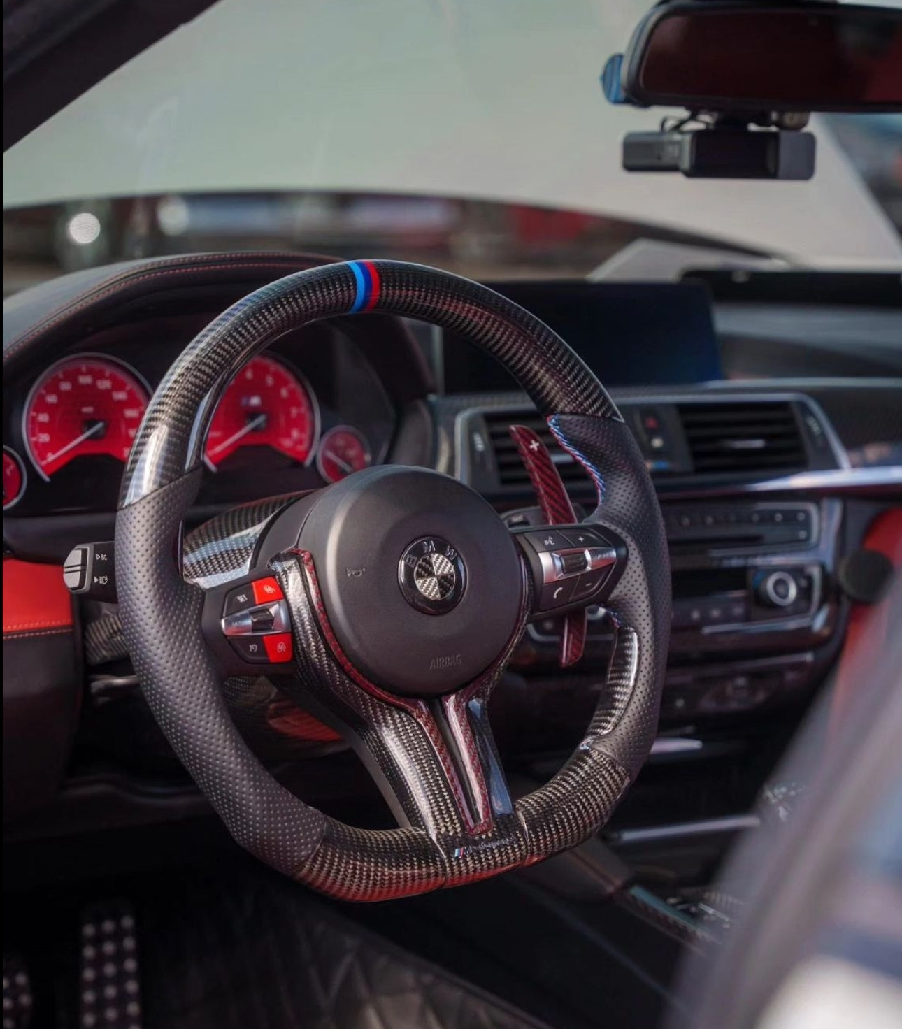 BMW F Chassis Full Carbon Fiber Steering Wheel